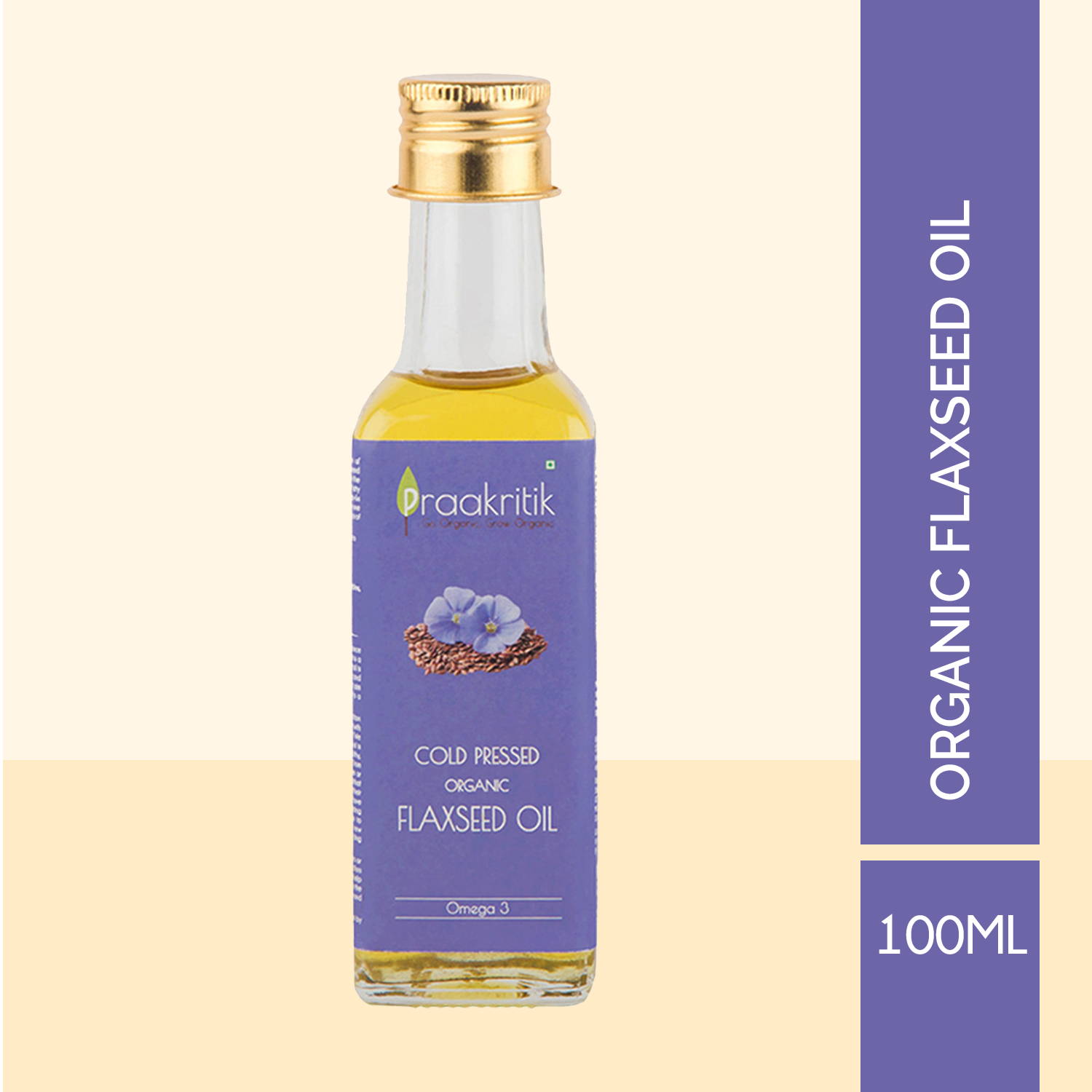 Cold pressed flaxseed oil | 100 ml | Praakritik